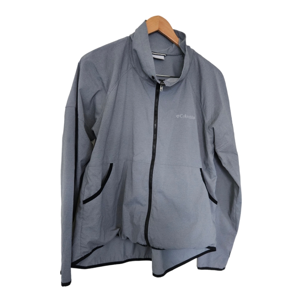 Columbia Lightweight Windbreaker Jacket Dark Gray Men's Size Large GUC